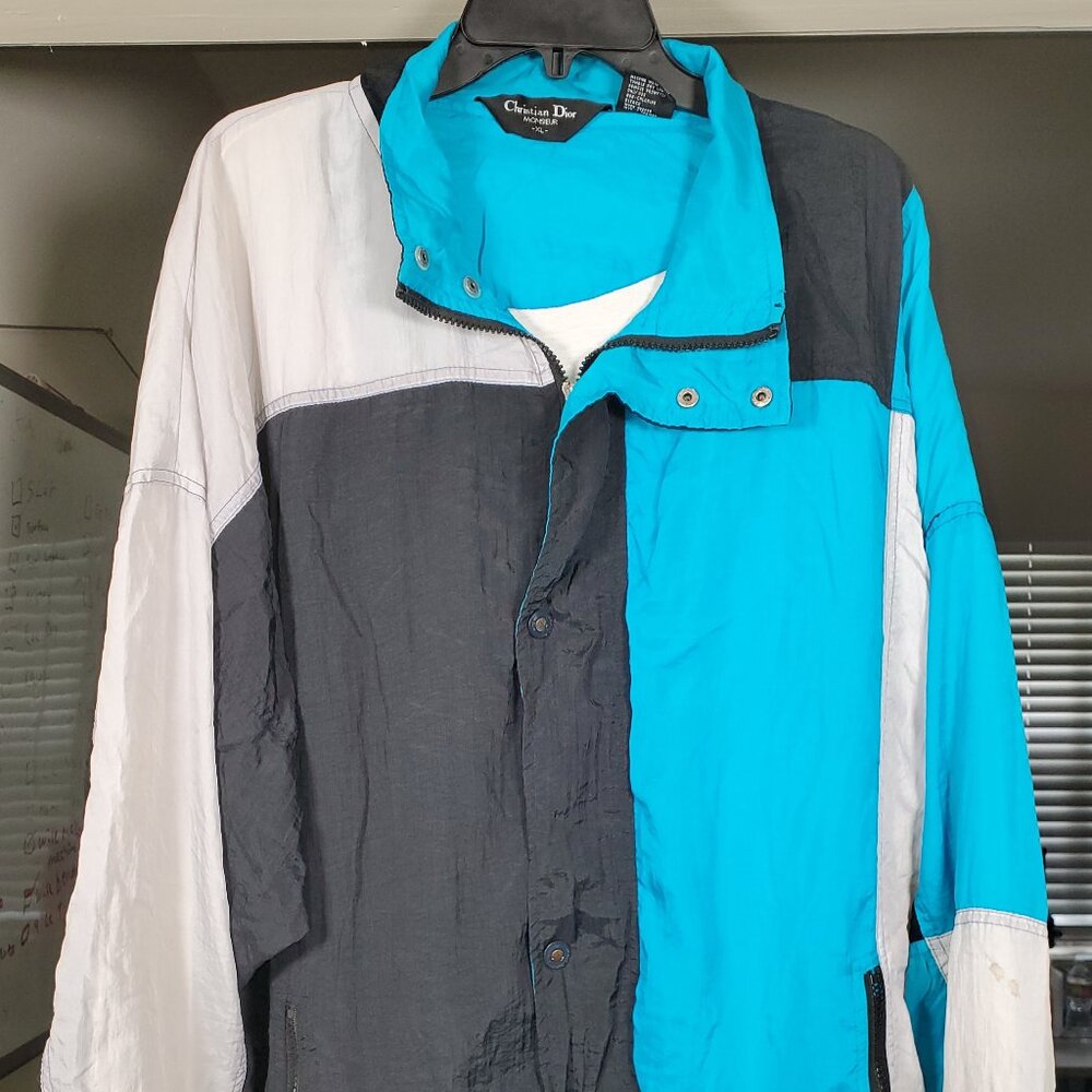 MENS CHRISTIAN DIOR MONSIEUR ZIP UP WINDBREAKER JACKET X-LARGE